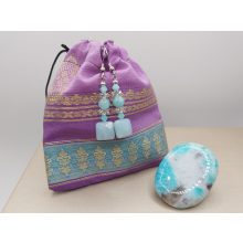 Amazonit fülbevaló