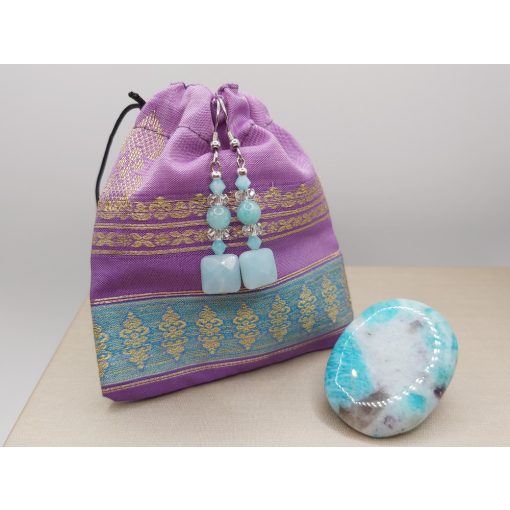 Amazonit fülbevaló