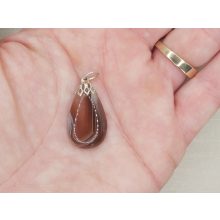 Achát medál csepp alakú