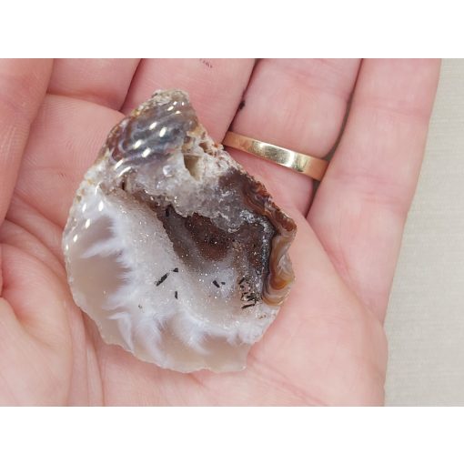 Achát csiszolt geoda