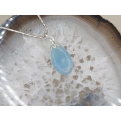 Akvamarin medál kaboson