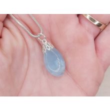 Akvamarin medál kaboson