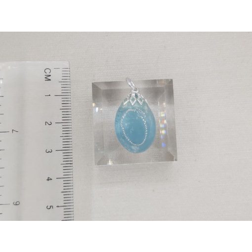 Akvamarin medál kaboson