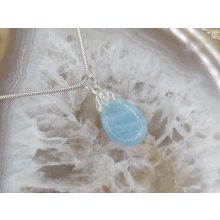 Akvamarin medál kaboson