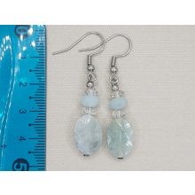 Akvamarin díszített füli