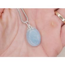 Akvamarin medál kaboson