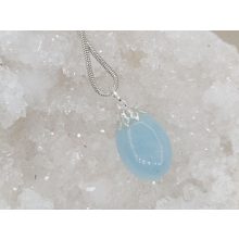 Akvamarin medál kaboson