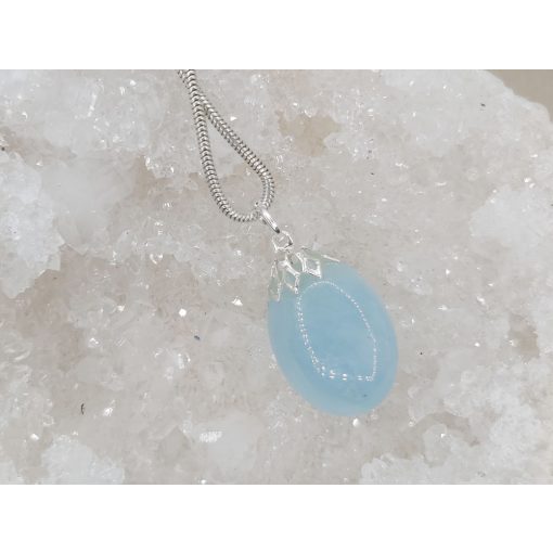 Akvamarin medál kaboson
