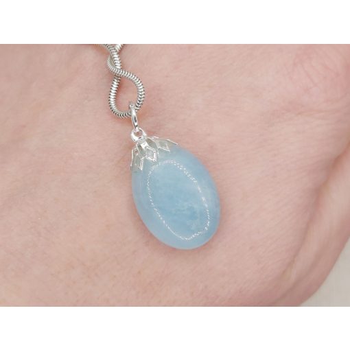 Akvamarin medál kaboson