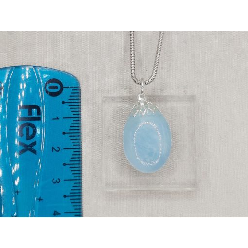 Akvamarin medál kaboson