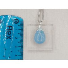 Akvamarin medál kaboson