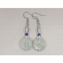 Akvamarin díszített füli