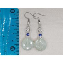 Akvamarin díszített füli