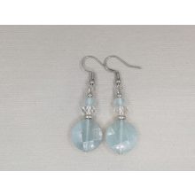 Akvamarin díszített füli