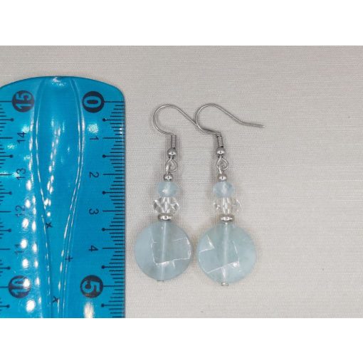 Akvamarin díszített füli