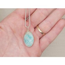 Amazonit medál kaboson