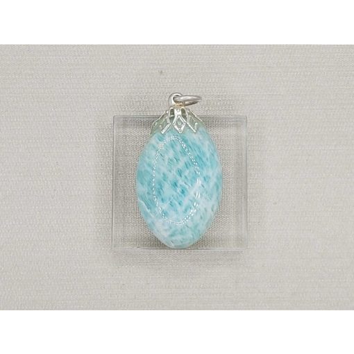 Amazonit medál kaboson