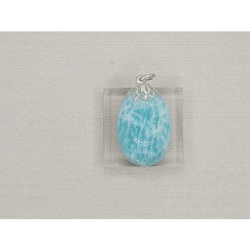 Amazonit medál kaboson