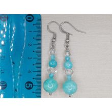 Amazonit formadíszített füli