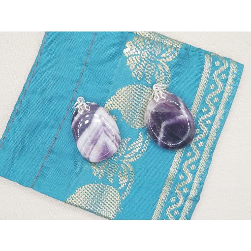 Ametiszt medál ovális