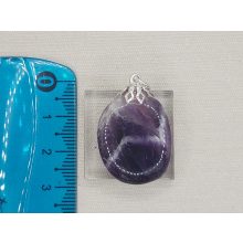 Ametiszt medál ovális