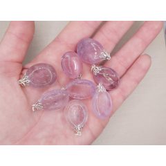 Ametiszt medál ovális világos véletlenszerű