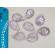 Ametiszt medál ovális világos véletlenszerű