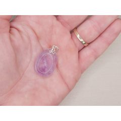 Ametiszt medál ovális világos