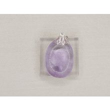 Ametiszt medál ovális világos