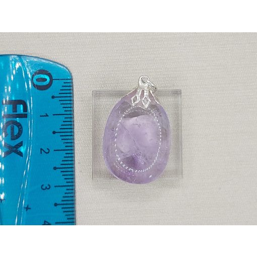 Ametiszt medál ovális világos