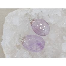 Ametiszt medál ovális világos
