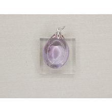 Ametiszt medál ovális világos