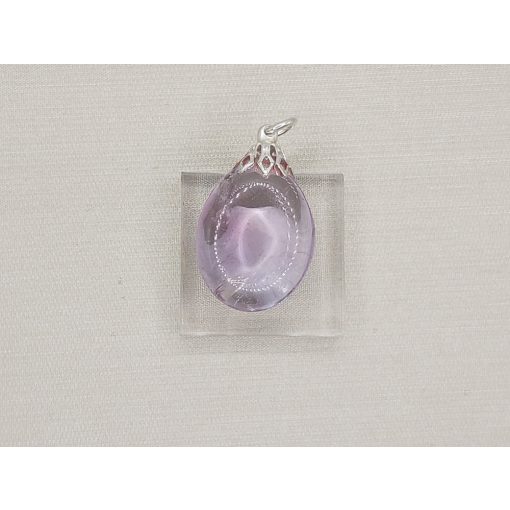 Ametiszt medál ovális világos