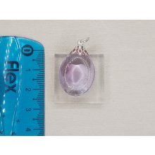 Ametiszt medál ovális világos