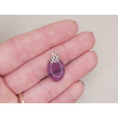 Ametiszt medál kaboson kicsi