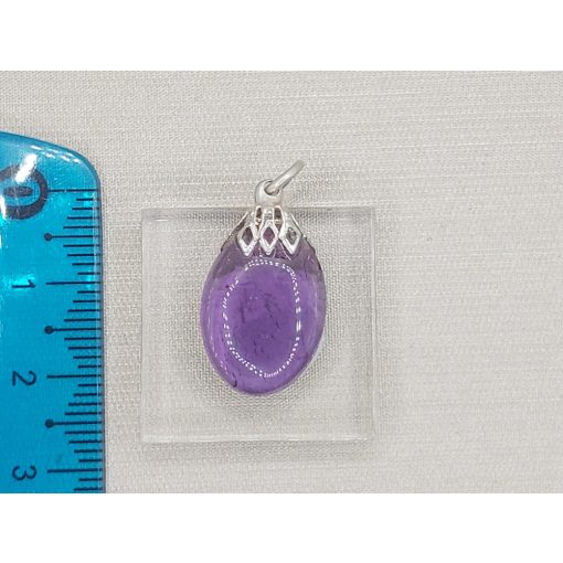 Ametiszt medál kaboson kicsi