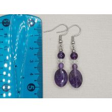 Ametiszt fülbevaló