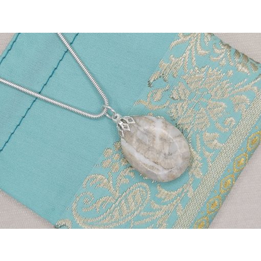 Aragonit medál lapos kicsi