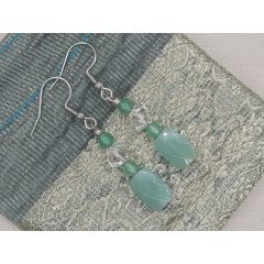 Aventurin díszes fülbevaló