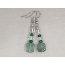 Aventurin formadíszített fülbevaló