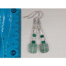 Aventurin formadíszített fülbevaló