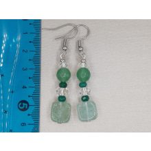 Aventurin formadíszített fülbevaló