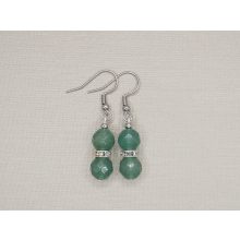 Aventurin golyós fülbevaló