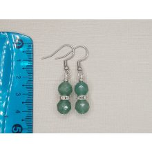 Aventurin golyós fülbevaló