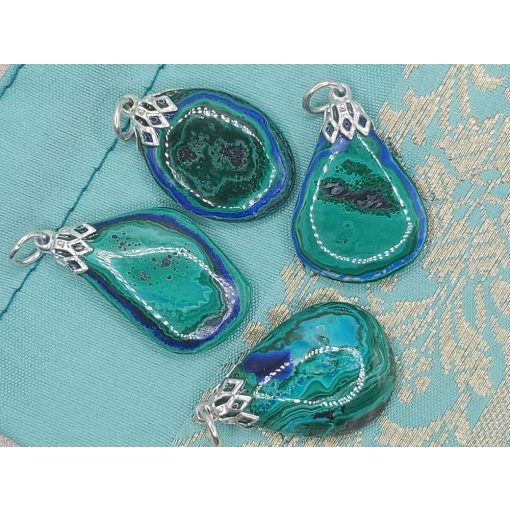 Azurit malachit medál