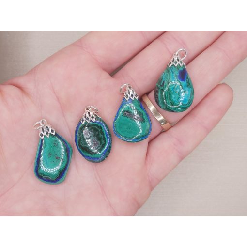 Azurit malachit medál