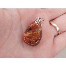 Breccsa jáspis medál lapos