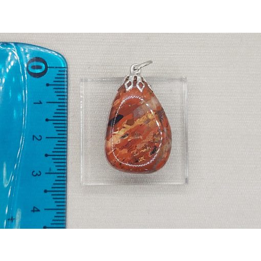 Breccsa jáspis medál lapos