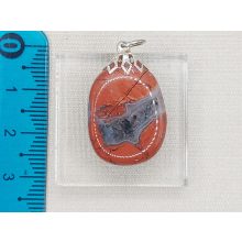 Breccsa jáspis medál lapos