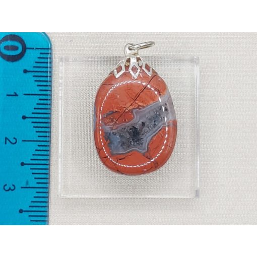 Breccsa jáspis medál lapos